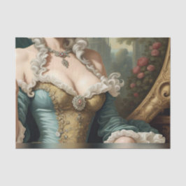 Deoupage för Rococo Corset-dekorering för Blue- oc