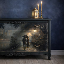 Deoupage för Romantic Rain Stroll