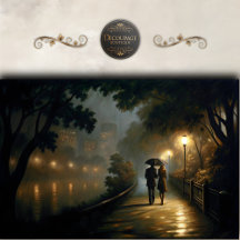 Deoupage för Romantic Rain Stroll