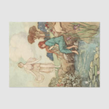 Deoupage för Vintagen för Dam Bathing