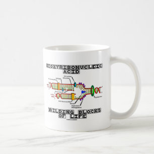 Deoxyribonucleic syrliga bygga kvarter av liv kaffemugg