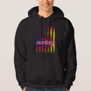 Departementssekreterare för Flagga kontor i USA Hoodie