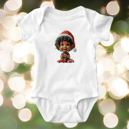 Departerad Baby-jul Elf Baby Bodykostym T Shirt