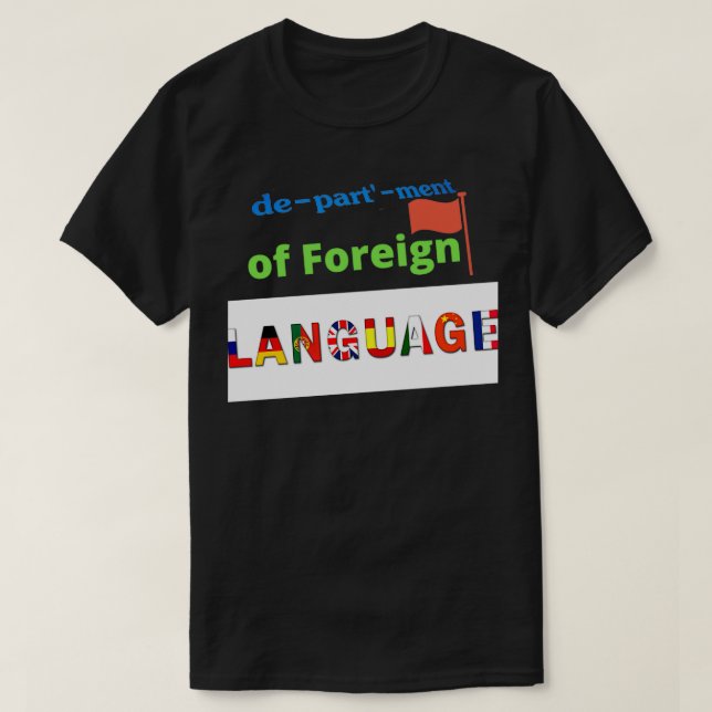 Department of Foreign Language T Shirt (Design framsida)