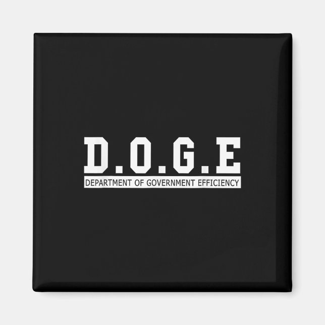 Department of Government Efficiency D.o.g.e. Lusny Magnet (Framsidan)