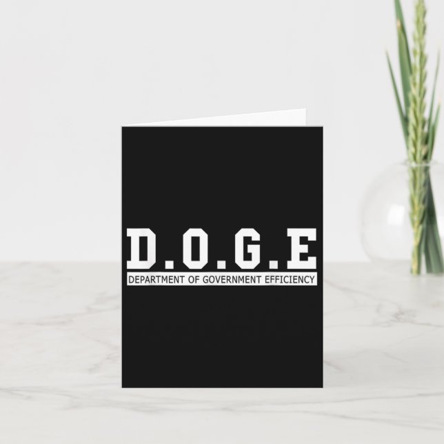 Department Of Government Efficiency D.o.g.e. Rolig Kort (Framsida)