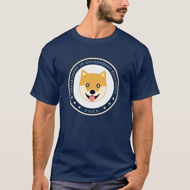 Department of Government Efficiency - D.O.G.E. T Shirt (Framsida)