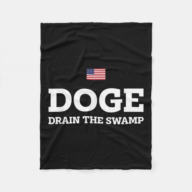 Department of Government Efficiency Doge Drain Fleecefilt (Framsidan)