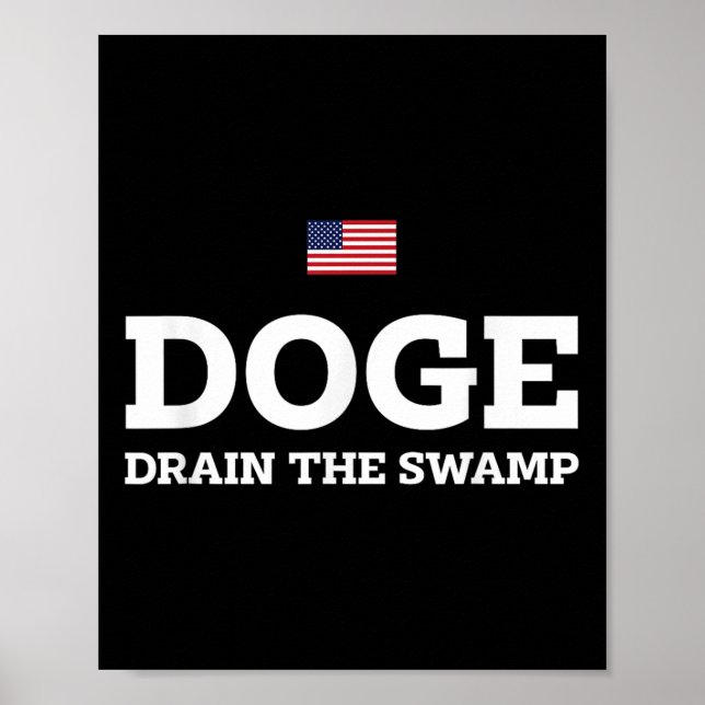 Department of Government Efficiency Doge Drain Poster (Framsidan)