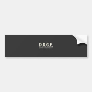 Department of Government Efficiency Doge Hund Bildekal
