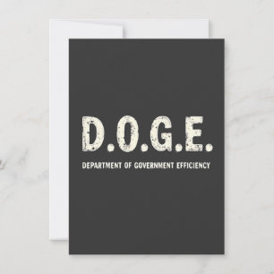Department of Government Efficiency Doge Hund Inbjudningar