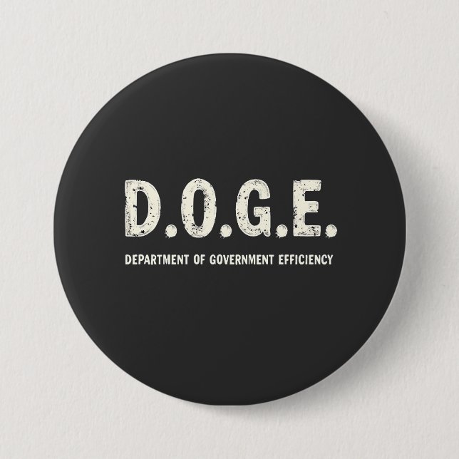 Department of Government Efficiency Doge Hund Knapp (Framsida)