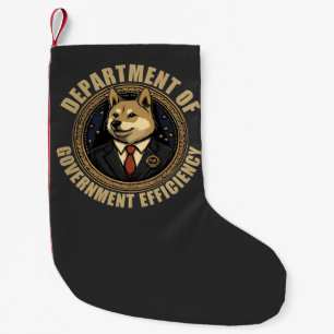 Department of Government Efficiency Doge Hund Liten Julstrumpa