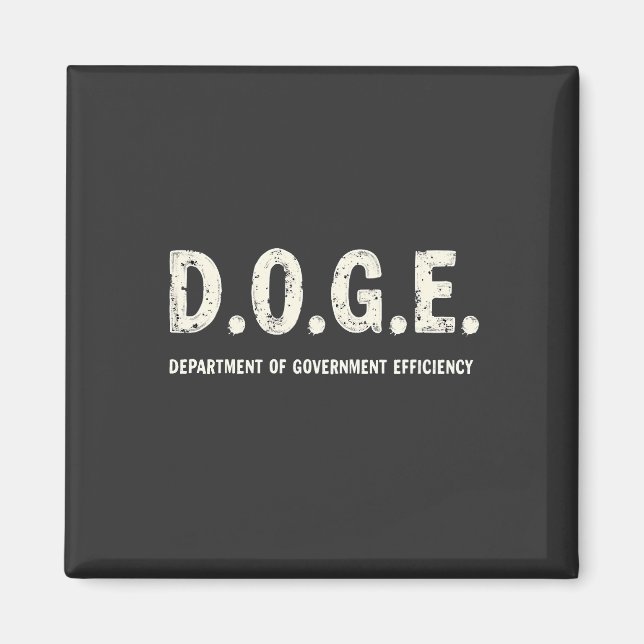 Department of Government Efficiency Doge Hund Magnet (Framsidan)