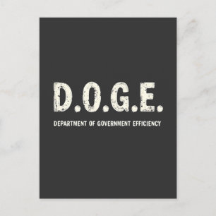 Department of Government Efficiency Doge Hund Vykort