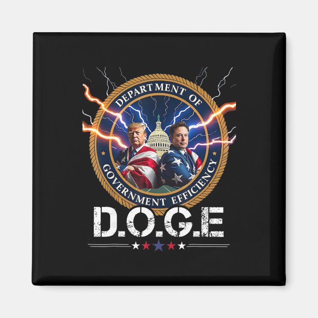 Department Of Government Efficiency Doge Trump 47e Magnet (Framsidan)