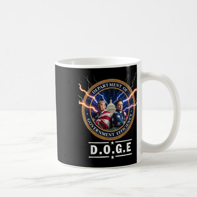 Department of Government Efficiency Doge Trump Kaffemugg (Höger)