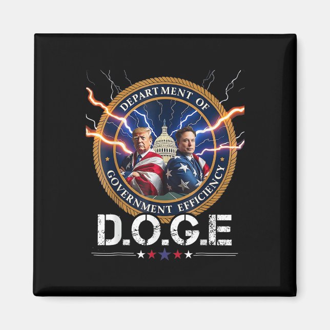 Department of Government Efficiency Doge Trump Magnet (Framsidan)