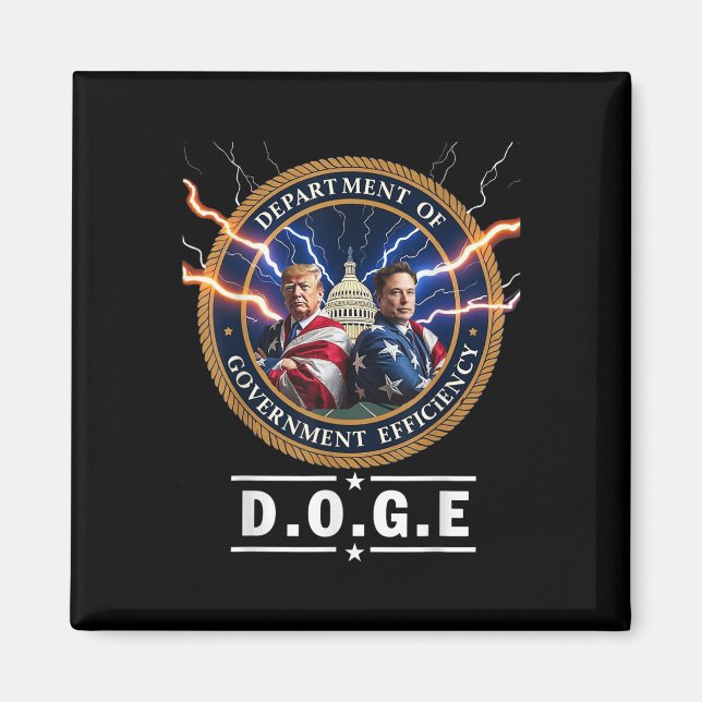 Department of Government Efficiency Doge Trump Magnet (Framsidan)