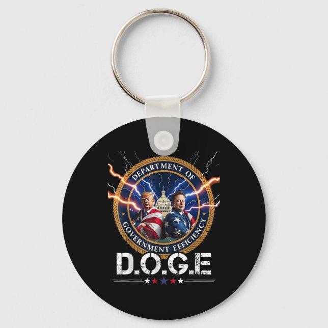 Department of Government Efficiency Doge Trump Nyckelring (Framsida)