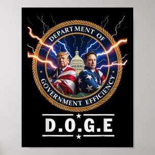 Department of Government Efficiency Doge Trump Poster