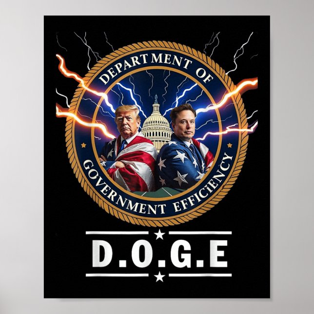 Department of Government Efficiency Doge Trump Poster (Framsidan)