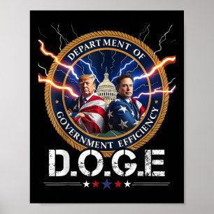 Department of Government Efficiency Doge Trump Poster