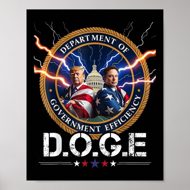 Department of Government Efficiency Doge Trump Poster (Framsidan)