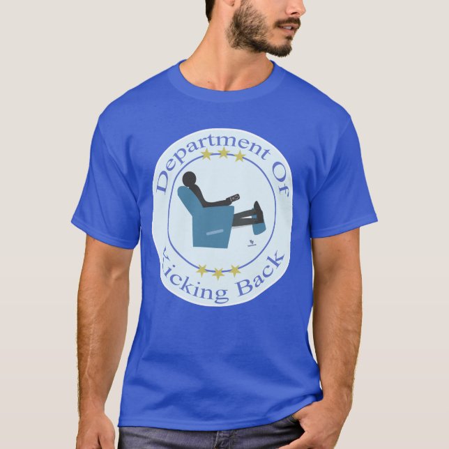 Department Of Kicking Back Fun Humor Logo T Shirt (Framsida)