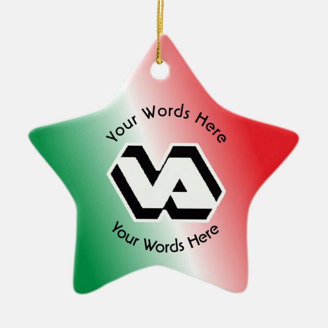 Department of Veterans Affairs VA Logotyp Julgransprydnad Keramik (Framsidan)