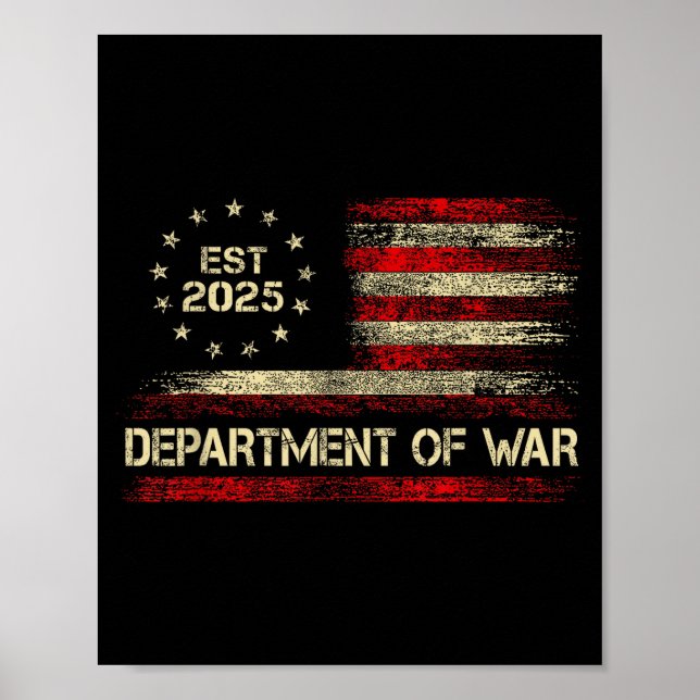 Department Of War Established 2025 Re-established  Poster (Framsidan)