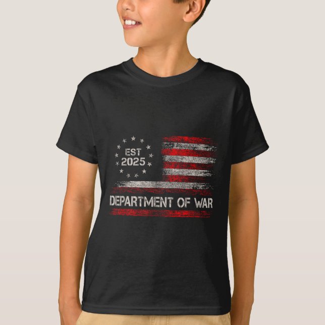 Department Of War Established 2025 Re-established  T Shirt (Framsida)