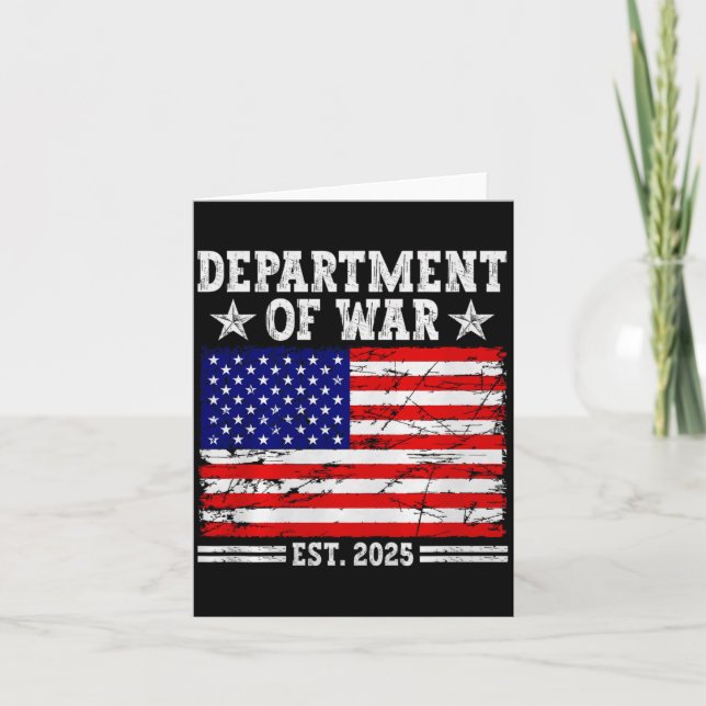 Department Of War Usa Camouflage Flag Department O Kort (Framsida)