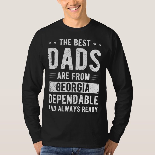 Dependable Dad from Georgia T Shirt (Framsida)