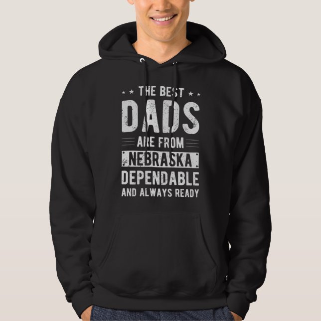 Dependable Dad from Nebraska Hoodie (Framsida)