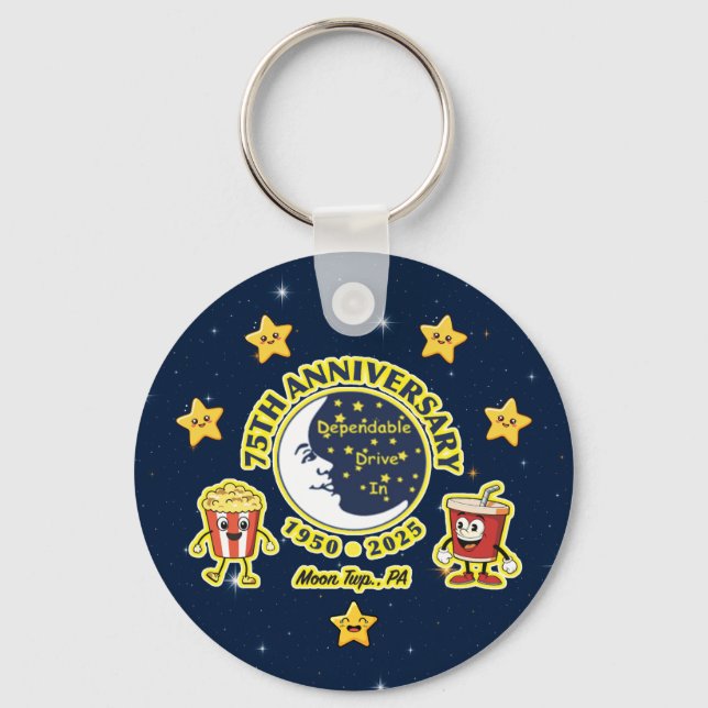 Dependable Drive In 75th Anniversary Keychain Nyckelring (Framsida)