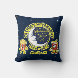 Dependable Drive In 75th Anniversary Throw Pillow Kudde