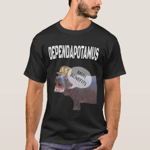 Dependapotamus Dependa Funny Olämplig Militar T Shirt