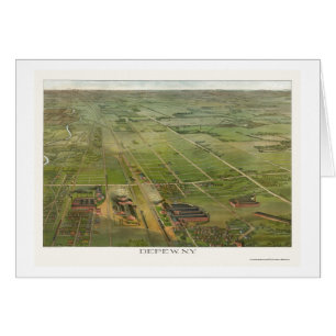 Depew panorama- karta för NY - 1898 Hälsningskort