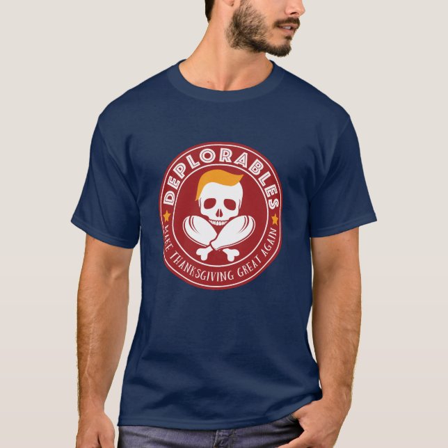 Deplorables - gör thanksgivingen underbar igen tee shirt (Framsida)