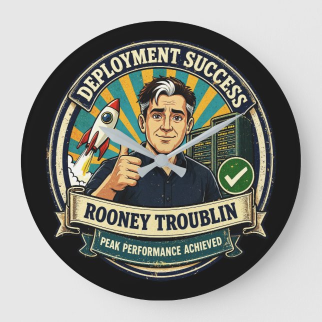 Deployment Success Rooney Troublin Gift Stor Klocka (Framsida)