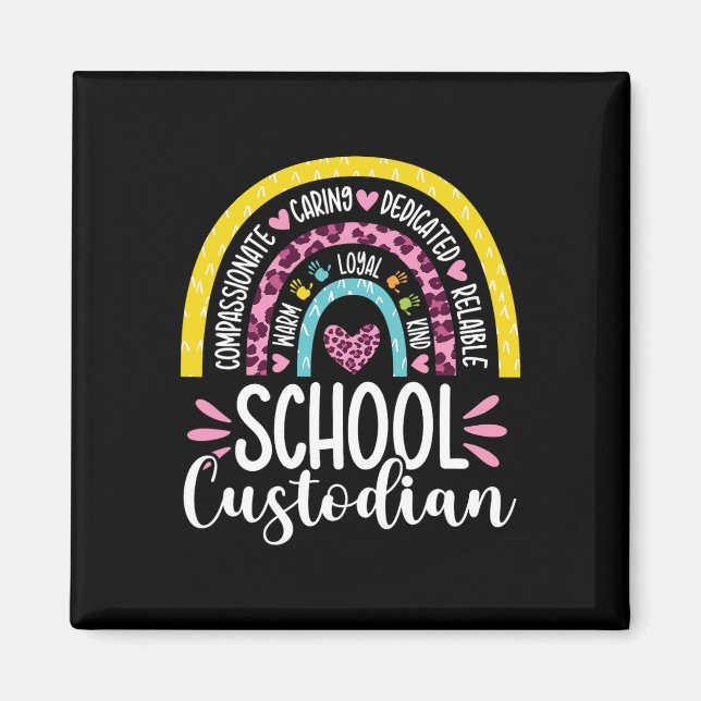 Depodian Battery Life School Janitor Rainbow Magnet (Framsidan)