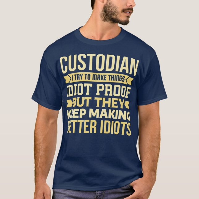 Depodian Gift jag försöker göra Sak Idiot T Shirt (Framsida)