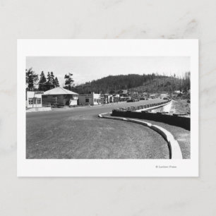 Depoe Bay, Oregon Town View vid Seawall Vykort