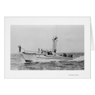 Depoe Bay, Oregon Tradewinds Kingfisher Boat Hälsningskort