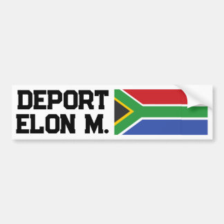 Deport Elon M. Tillbaka till södra Afrikan Bildekal