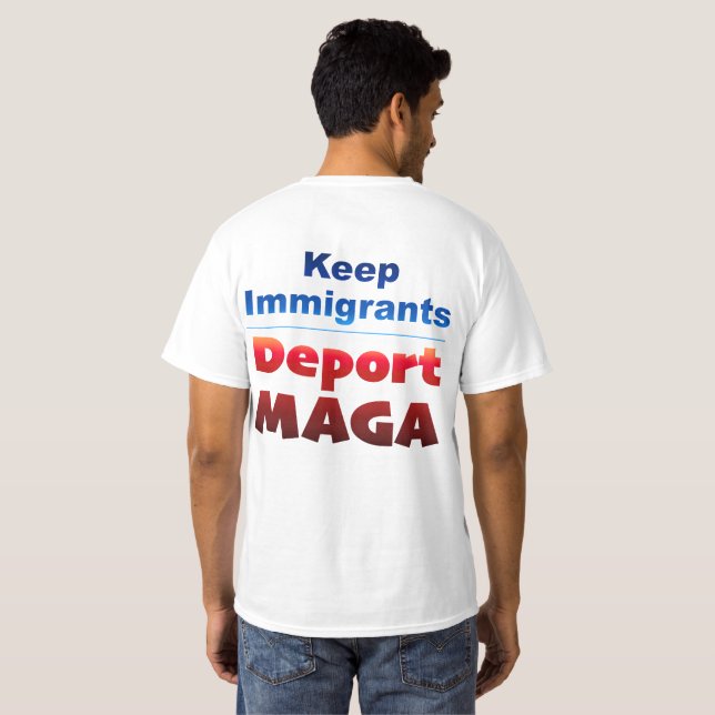 Deport MAGA Herr T-Shirt Värde (Hel baksida)
