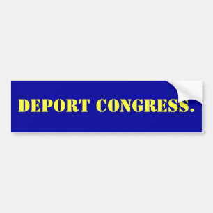 Deportera congress.en bildekal