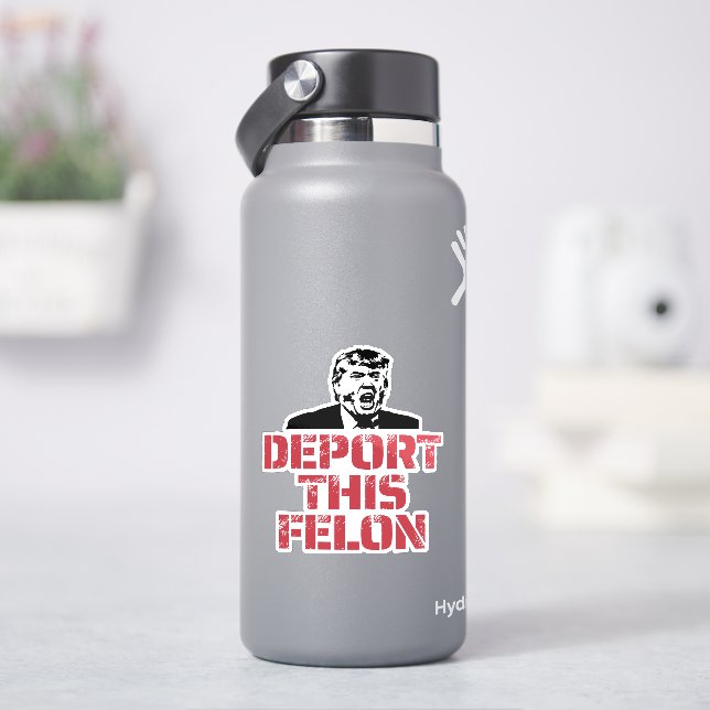 Deportera den här felon klistermärken (HydroFlask)