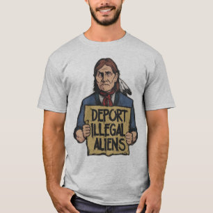 Deportera illegal invandrareskjortan t shirt